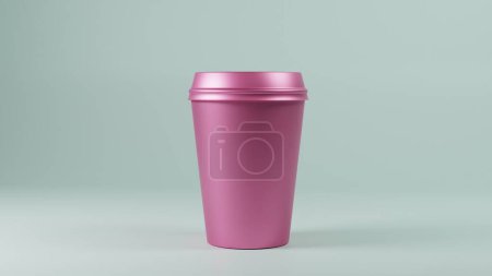 Photo for Sleek in Pink: The Modern Travel Cup - Royalty Free Image