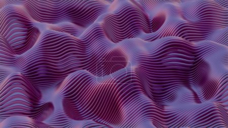 Wellenförmige Eleganz: Ein Wandteppich aus violetten Wellen