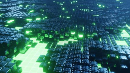 Digitale Heatmap: Der Cyber-Puls eines elektronischen Netzes
