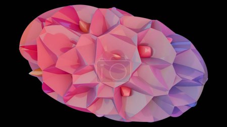 Blühende Geometrie: Ein Blütenblatt in Pastell