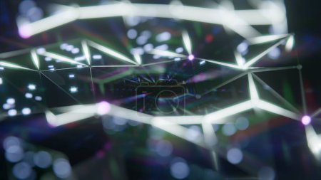 Téléchargez les photos : Neon Matrix : Une odyssée numérique dans l'abîme virtuel lumineux - en image libre de droit