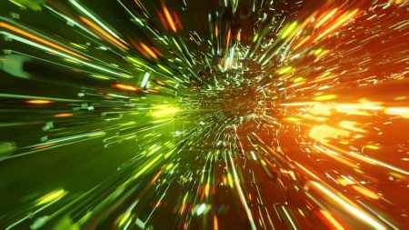 Emerald Burst: Eine Reise mit hoher Geschwindigkeit durch ein Prisma aus Licht