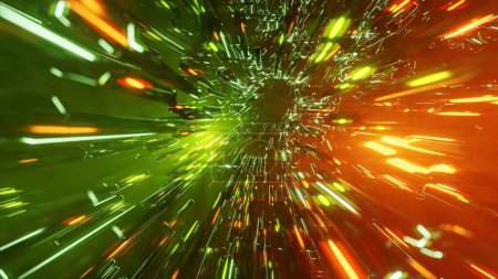 Emerald Burst: A High-Velocity Journey Through a Prism of Light