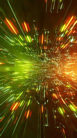 Emerald Burst: Eine Reise mit hoher Geschwindigkeit durch ein Prisma aus Licht