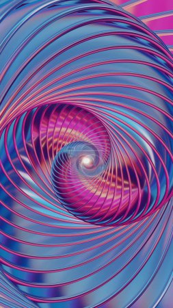 3D holographic swirl background with various colors and an intriguing loop animation, pattern for design. Loops video.