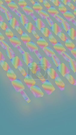 Téléchargez les photos : An interpretation of quantum fluctuations, depicted as a dynamic, ever-changing 3D terrain. - en image libre de droit