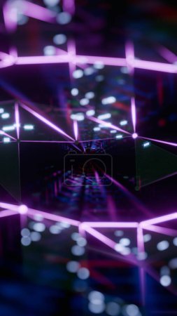 Téléchargez les photos : Neon Matrix : Une odyssée numérique dans l'abîme virtuel lumineux - en image libre de droit