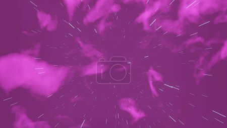 Magenta Maelstrom: A Cosmic Storm of Vibrant Nebulous Formations