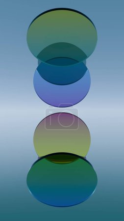 Harmonious Reflection: Gradient Glass Circles