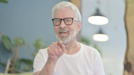 Photo for Portrait of Senior Old Man Pointing at the Camera - Royalty Free Image
