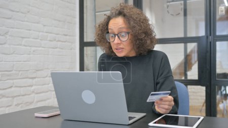 Photo for Hispanic Woman Facing Online Payment Problem - Royalty Free Image