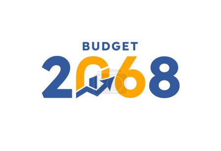 Illustration for Budget 2068 logo design, 2068 budget banner design templates vector - Royalty Free Image