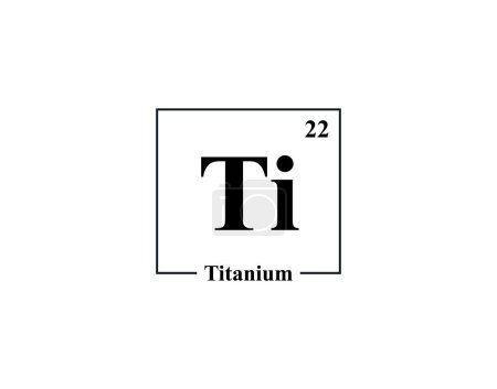 Téléchargez les illustrations : Titanium icon vector. 22 Ti Titanium - en licence libre de droit