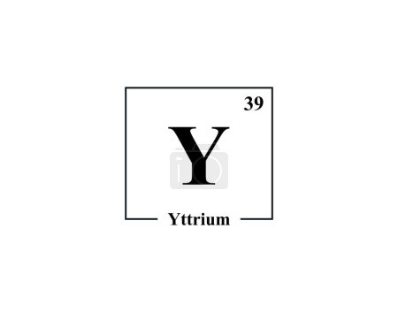 Téléchargez les illustrations : Yttrium icon vector. 39 Y Yttrium - en licence libre de droit