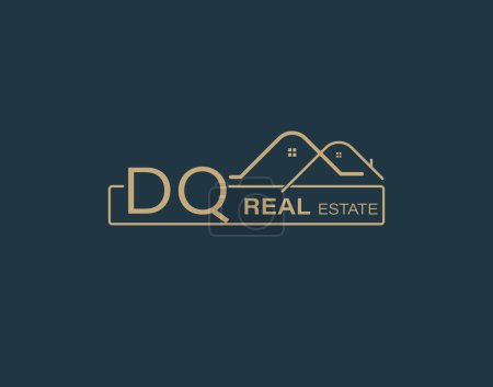 DQ Real Estate & Consultants Logo Design Vectors Bilder. Luxus-Immobilien Logo Design