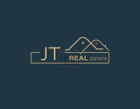 JT Real Estate & Consultants Logo Design Vectors images. Luxury Real Estate Logo Design