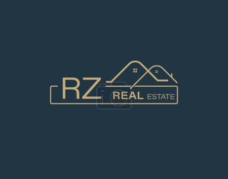 RZ Immobilien & Berater Logo Design Vectors Bilder. Luxus-Immobilien Logo Design