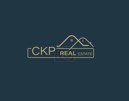CKP Real Estate and Consultants Logo Design Vecteurs images. Logo immobilier de luxe Design
