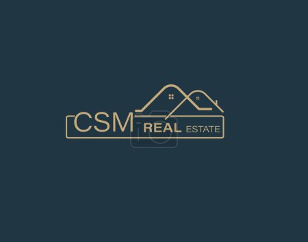Photo for CSM Real Estate and Consultants Logo Design Vectors images. Luxury Real Estate Logo Design - Royalty Free Image
