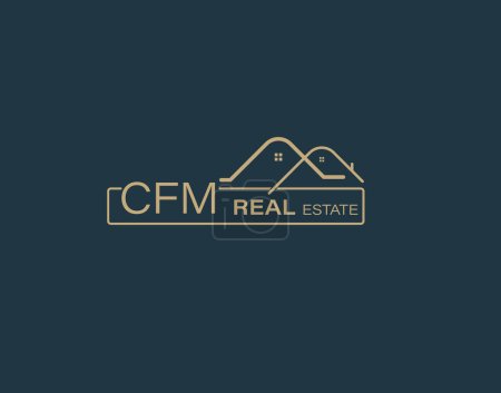 CFM Real Estate und Consultants Logo Design Vectors Bilder. Luxus-Immobilien Logo Design