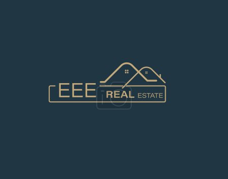 EEE Real Estate und Consultants Logo Design Vectors Bilder. Luxus-Immobilien Logo Design