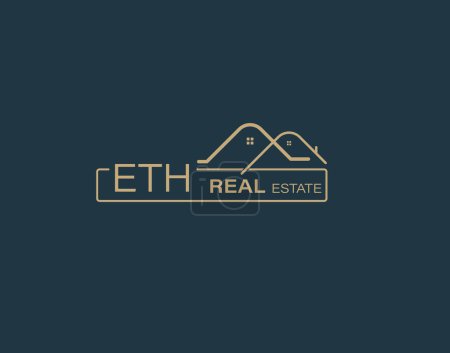 ETH Real Estate and Consultants Logo Design Vectors images. Luxury Real Estate Logo Design