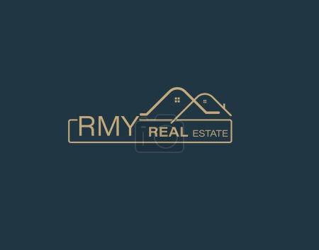 RMY Real Estate und Consultants Logo Design Vectors Bilder. Luxus-Immobilien Logo Design