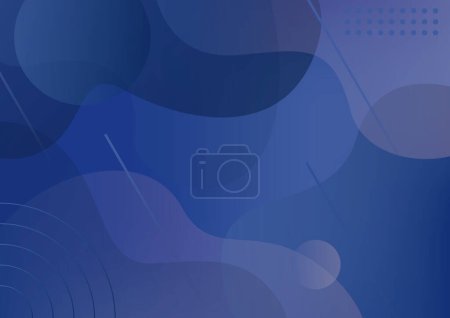 Ilustración de Fondo abstracto azul, gradiente azul y púrpura con textura y patrones geométricos - Imagen libre de derechos