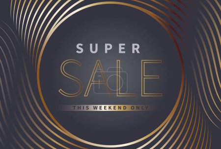 elegant sale vector background, black vector background with gold, offer and special sale