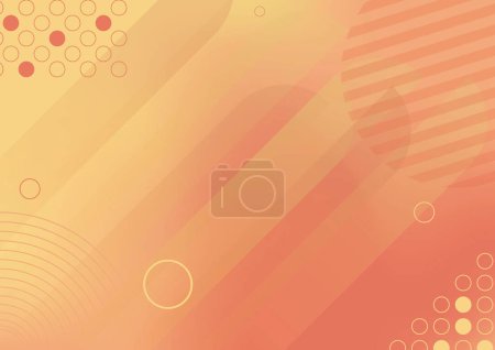 Illustration for Banner orange background, vector background with slanted lines and particle patterns - Royalty Free Image