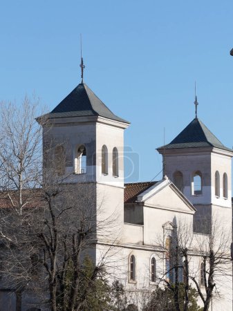 church in the center of Brugas, Bulgaria in sunlight