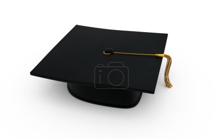Photo for 3d render Graduation cap (clipping path) - Royalty Free Image