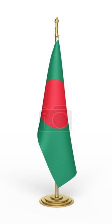 Photo for Office of the bangladesh flag (clipping path) - Royalty Free Image