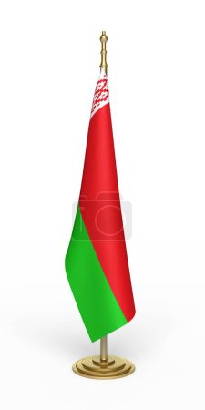 Téléchargez les photos : 3d rendre le bureau du drapeau de Belarus (chemin de coupure) - en image libre de droit