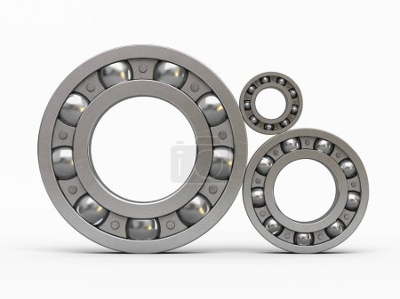 Photo for Ball Bearing render (isolated on white and clipping path) - Royalty Free Image