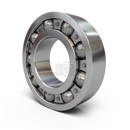 Photo for Ball bearing render (isolated on white and clipping path) - Royalty Free Image