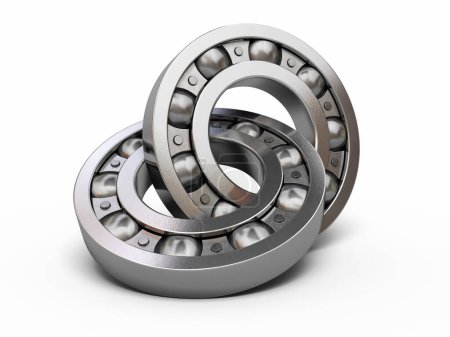 Photo for Ball bearing render (isolated on white and clipping path) - Royalty Free Image