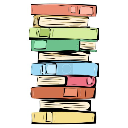 Photo for A Tower of many books - Royalty Free Image