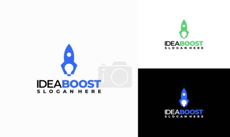 Illustration for Idea boost Logo designs concept vector, Inspiration Booster logo designs concept vector - Royalty Free Image