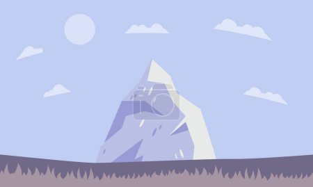 Illustration for Panorama vector illustration of mountain ridges vector illustration - Royalty Free Image
