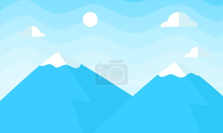 Ilustración de Ilustración vectorial panorámica de crestas de montaña ilustración vectorial - Imagen libre de derechos