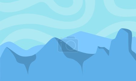 Illustration for Panorama vector illustration of mountain ridges vector illustration - Royalty Free Image