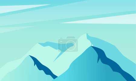 Ilustración de Ilustración vectorial panorámica de crestas de montaña ilustración vectorial - Imagen libre de derechos