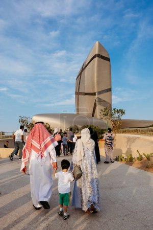 Photo for Al Khobar, Saudi Arabia - April 23rd 2023: Eid Al-Fitr in Ithra offers the opportunity for giving in all its forms; giving joy through our celebrations, giving knowledge through our offerings, and giving families memorable experiences through an atmo - Royalty Free Image