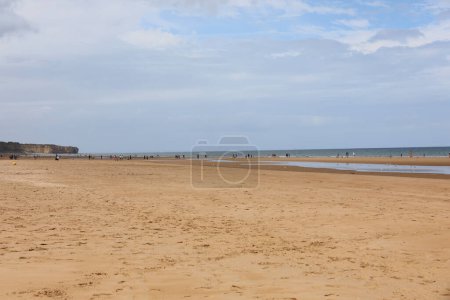 Photo for Beach and sea of the place where the Normandy landings took place in France during the Second World War - Royalty Free Image