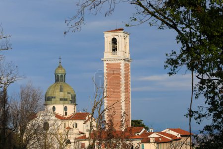 Photo for Bell tower and Basilica called MONTE BERICO in Vicenza in Northern Italy - Royalty Free Image