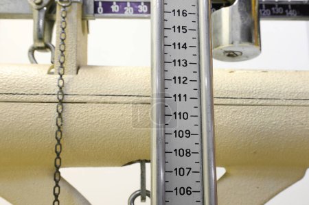 Photo for Vitange bathroom scale in the doctor s office to measure the weight of patients - Royalty Free Image
