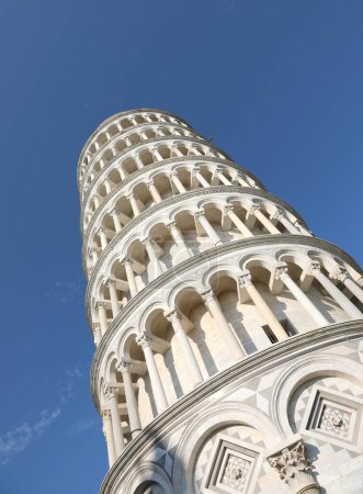 Photo for Pisa, PI, Italy - August 21, 2019:  Leaning Tower and blue sky - Royalty Free Image