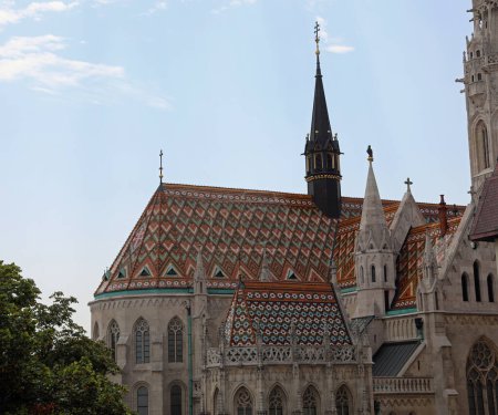 Foto de Iglesia de la Asunción llamada Iglesia Matías en Budapest en Hungría en Europa Central - Imagen libre de derechos