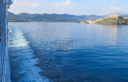 Photo for Ship for the transport of tourists to the seaside resorts in central Italy - Royalty Free Image